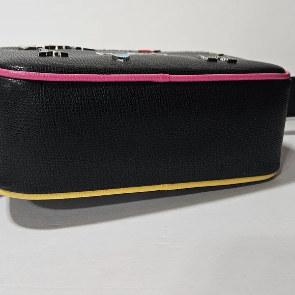 NWT Karl Lagerfeld Black Crossbody Bag with Pink Accents - Picture 5 of 8